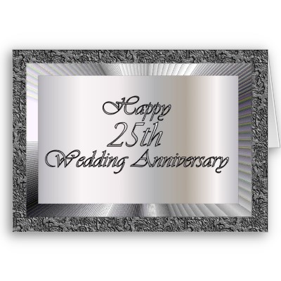 Today is my parent's 25th wedding anniversary